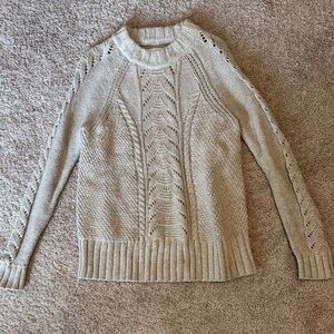 LOFT Textured Cream Sweater